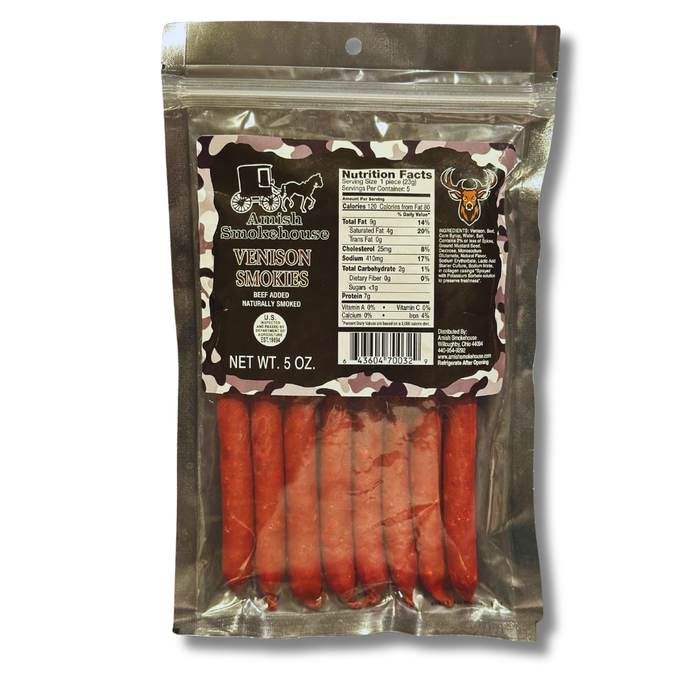 Amish Smokehouse | Venison Smokies 5oz Bag