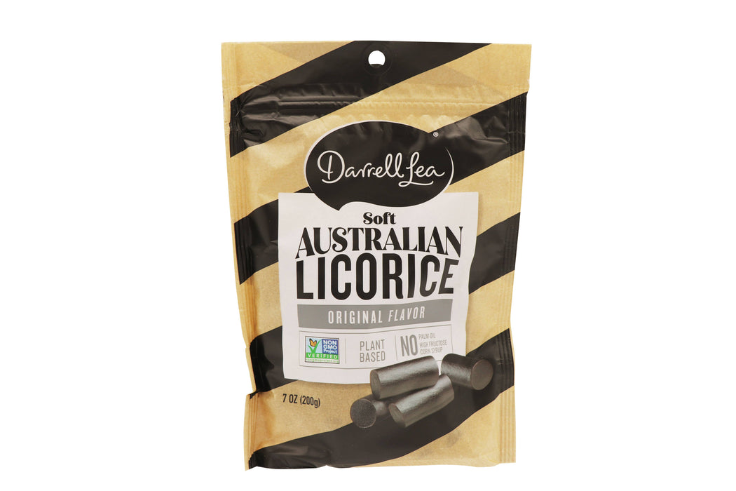 Darrell Lea Licorice, Black Licorice,7oz Bags, 8 Ct Case