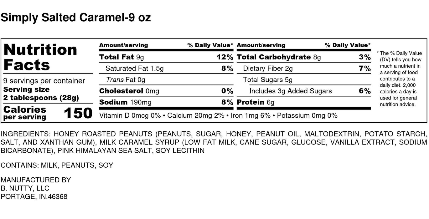 BNutty Peanut Butter | Simply Salted Caramel