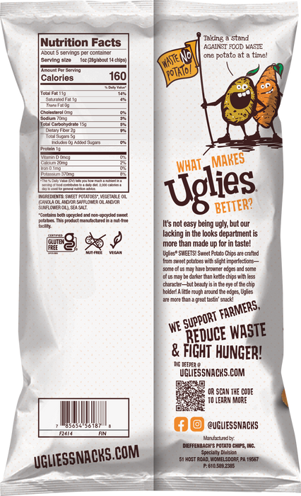 Uglies 5.5oz Sweets Kettle Cooked Sweet Potato Chips