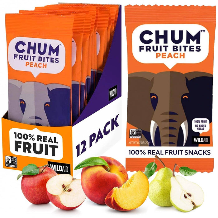 Chum Fruit Snacks | Peach 100% Real Fruit Snacks, No Sugar Added,  Nut-Free