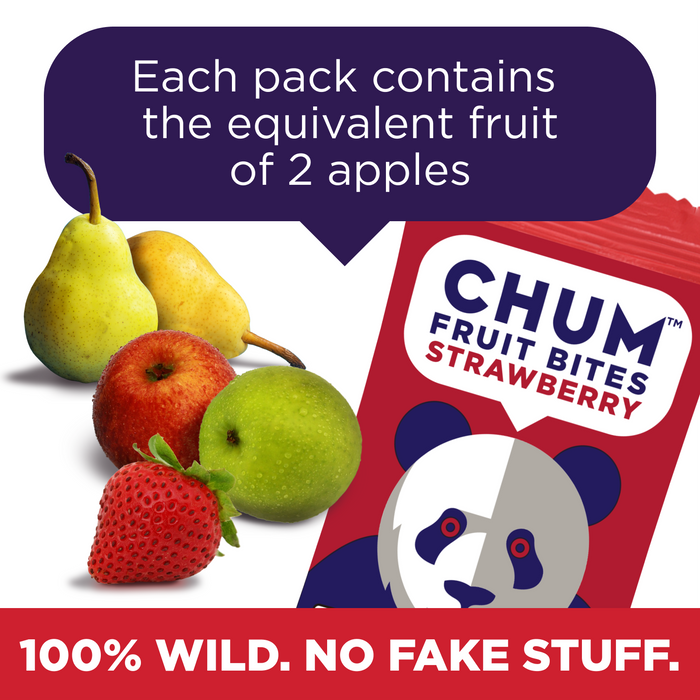 Chum Fruit Snacks | Strawberry 100% Real Fruit Snacks, No Sugar Added,  Nut-Free