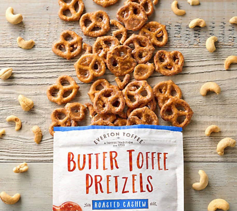 Everton Toffee | Butter Toffee Pretzels - Roasted Cashew