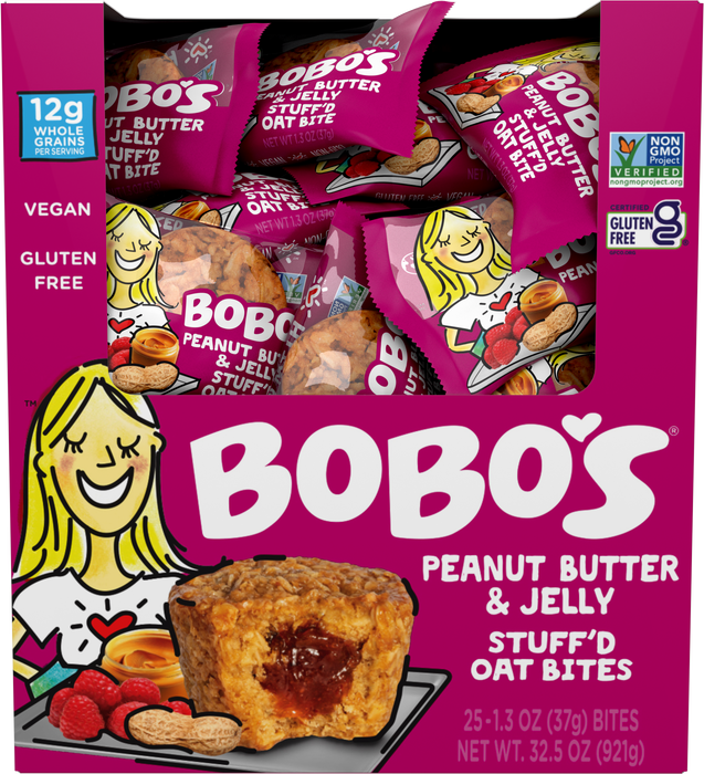 Bobo's | Peanut Butter & Jelly Stuff'd Oat Bites