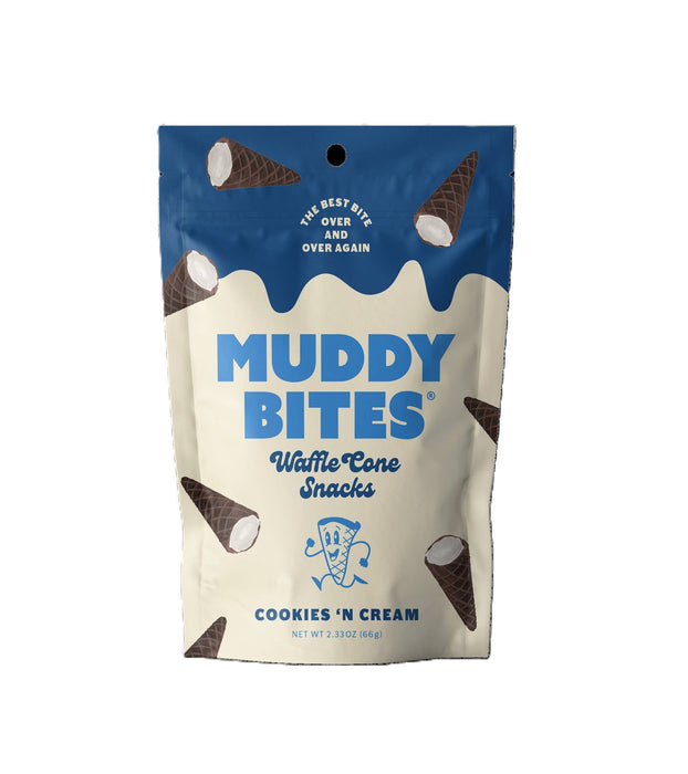 Muddy Bites Waffle Cone Cookies & Cream