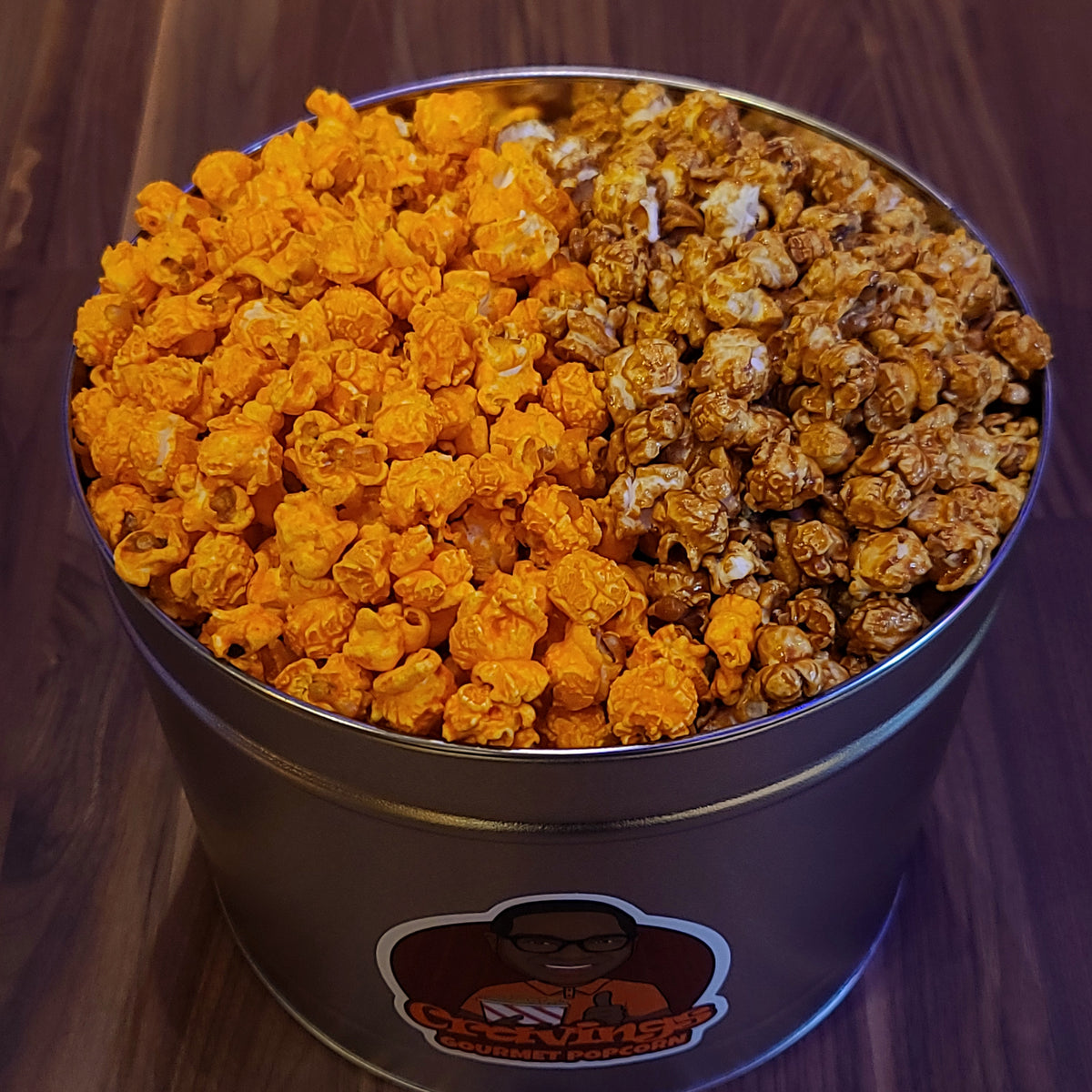 Cheddar Caramel Tin — Cravings Gourmet Popcorn